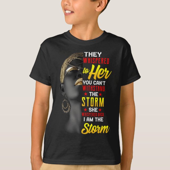 Camiseta Décimo Junho Eu Sou A Tempestade Mulheres Negras H (Frente)