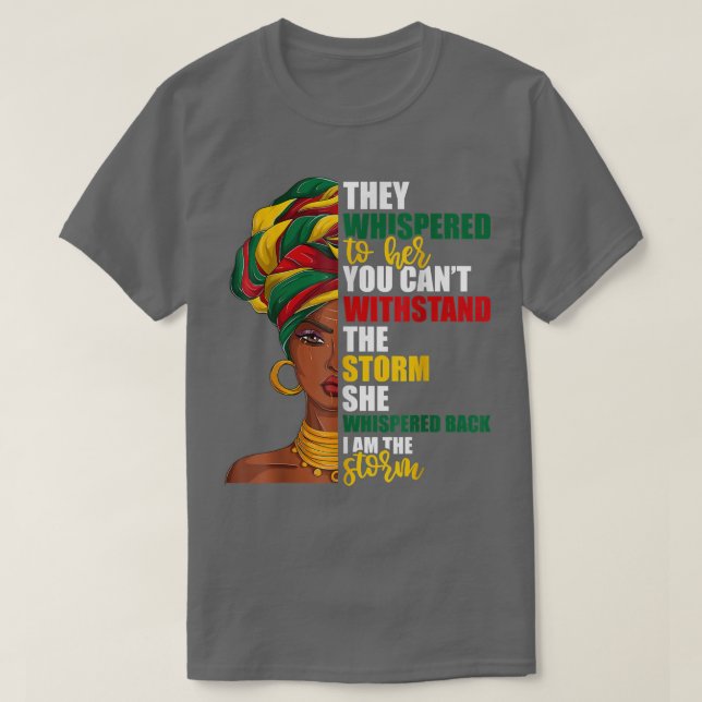 Camiseta Décimo Junto de Orgulho Africano Por Mulheres Eu s (Frente do Design)