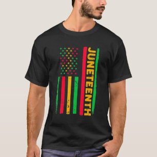 Camiseta Décimo Junto EUA Bandeira Black History Day Afro A
