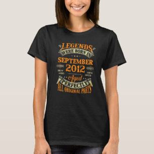 Camiseta Décimo Nascer De Legendas De Aniversário Em Setemb
