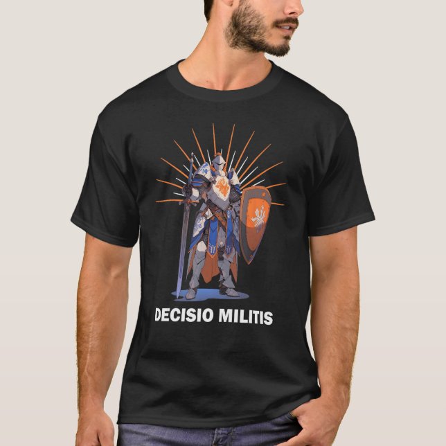 Camiseta DECISIO MILITIS Knights Templar Motto (Frente)