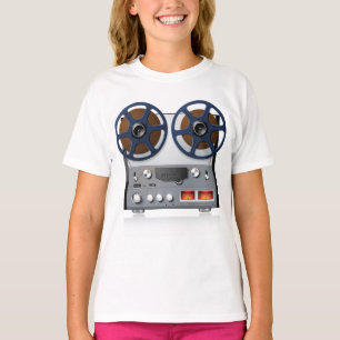 Camiseta Deck de Fita de Carretel Vintage para Audiófilos