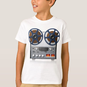 Camiseta Deck de Fita de Carretel Vintage para Audiófilos