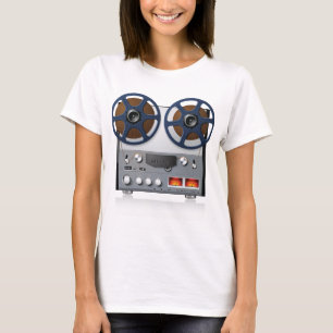 Camiseta Deck de Fita de Carretel Vintage para Audiófilos