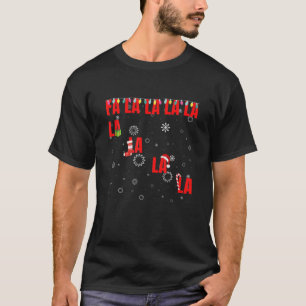 Camiseta Deck The Halls Lyric Engraçado Música De Natal Dot