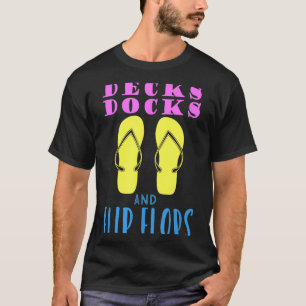 Camiseta Decks docas e chinelos design de verão