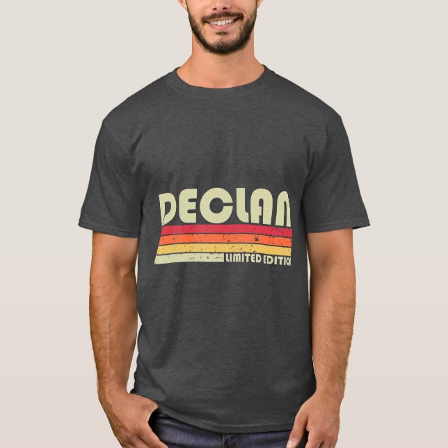 Camiseta DecLAN Gift Name Personalised Funny Retro (Frente)