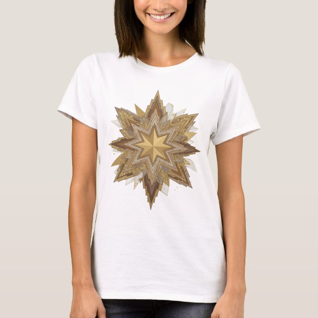 Camiseta Declaração Cinza ESTRELA DE BELÉM Design (Frente)