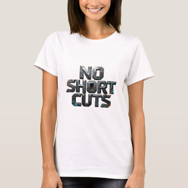 Camiseta Declaração Cinza SEM ATALHOS Design de Texto (Frente)