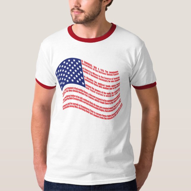 Camiseta Declaração da bandeira da independência (Frente)