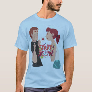 Camiseta Declaração de amor de na moda masculino T-Shirt - 