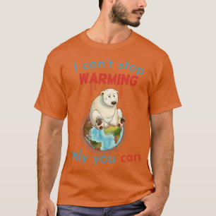 Camiseta Declaração de Aquecimento Global - Urso Polar