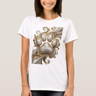 Camiseta Declaração de Arte Abstrata em Ouro Artístico