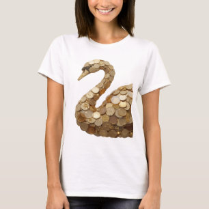 Camiseta Declaração de ARTE ABSTRATA em Prata Limpa Design 