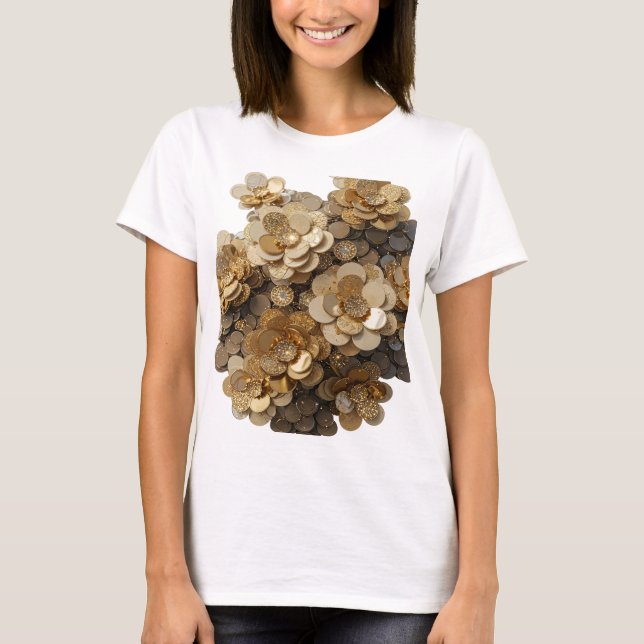 Camiseta Declaração de ARTE ABSTRATA Moderna em Prata (Frente)