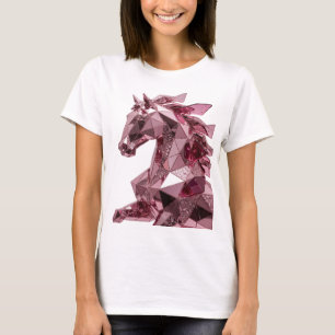 Camiseta Declaração de ARTE ABSTRATA Rosa Atraente Design