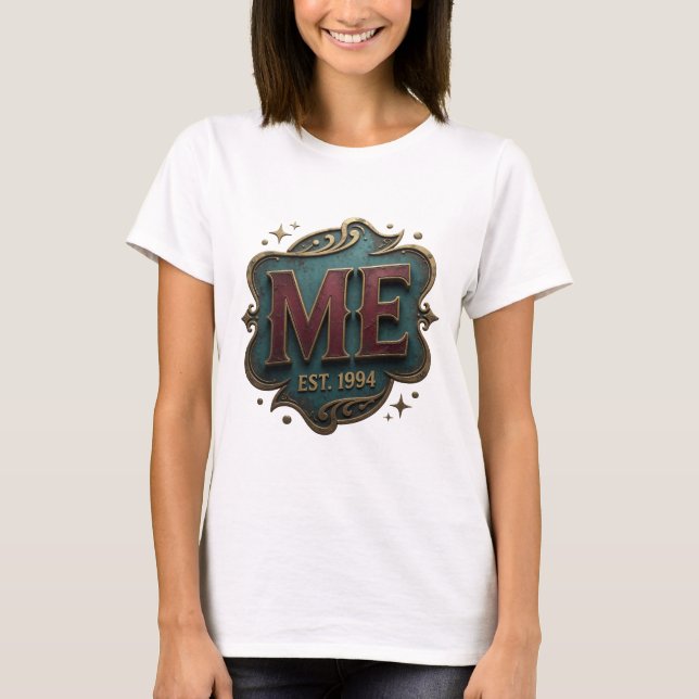 Camiseta Declaração de ARTE ABSTRATA Snappy Gold Design (Frente)