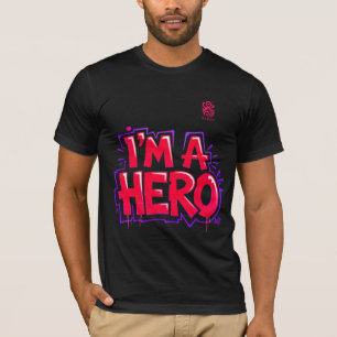 Camiseta Declaração de Arte de Rua Neon Gráfica em Negrito 