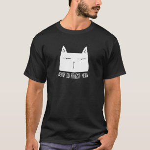 Camiseta Declaração de Cat Dizendo Ironia Gerada Nerd de Sa