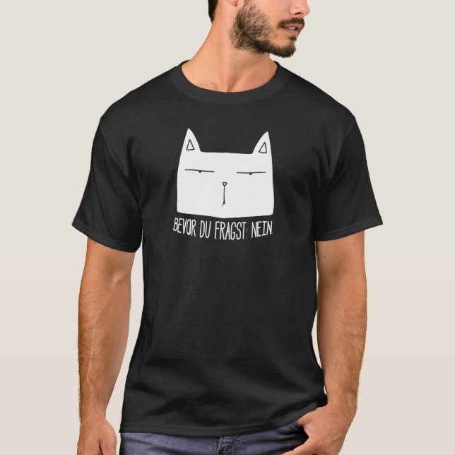 Camiseta Declaração de Cat Dizendo Ironia Gerada Nerd de Sa (Frente)