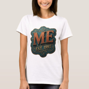 Camiseta Declaração de Design Artístico Gold ME EST 1997