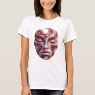 Camiseta Declaração de design de arte abstrata em ouro eleg