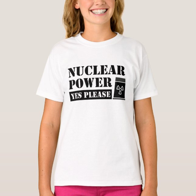 Camiseta Declaração de Energia Nuclear Sim Por Favor (Frente)