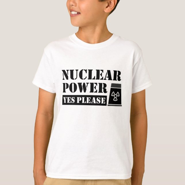 Camiseta Declaração de Energia Nuclear Sim Por Favor (Frente)
