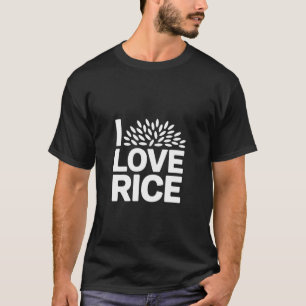 Camiseta Declaração de Entusiasta de Arroz que Eu Amo