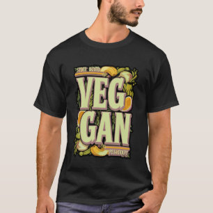 Camiseta Declaração de Estilo de Vida Vegano Retro Ousada