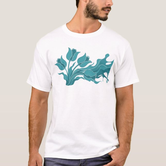 Camiseta Declaração de FLOR ABSTRATA Artística (Frente)