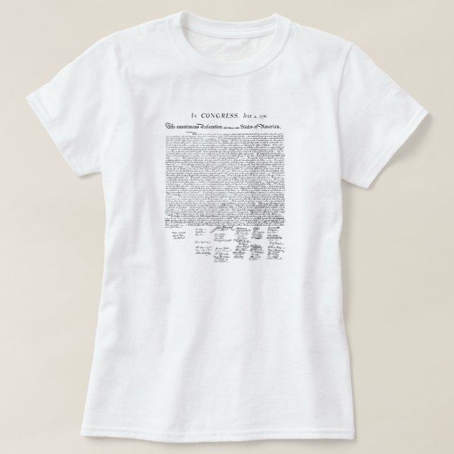 Camiseta Declaração de independência (Frente do Design)