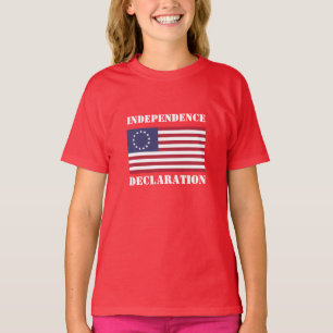 Camiseta DECLARAÇÃO DE INDEPENDÊNCIA À Moda das Crianças