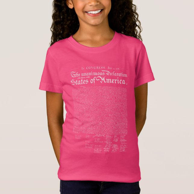 Camiseta Declaração de Independência dos EUA (Frente)