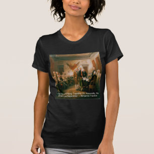Camiseta Declaração de Independência e Citação de Ben Frank