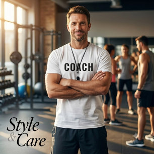 Camiseta Declaração de texto COACH personalizável