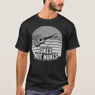 Camiseta Declaração de Vibe Retro Ukes Not Nukes