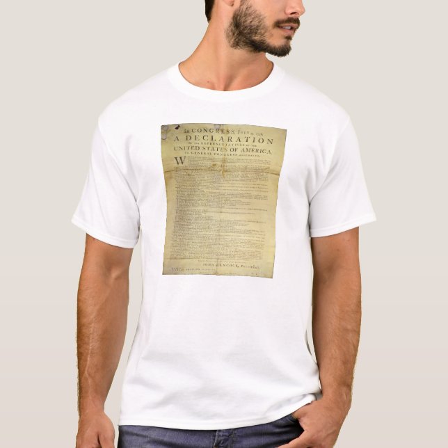 Camiseta Declaração do bordo de Dunlap de independência (Frente)