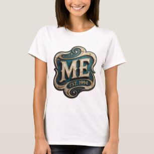 Camiseta Declaração Gold ME EST 1994 Design de Texto