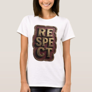 Camiseta Declaração Gold RESPEITO Impressão