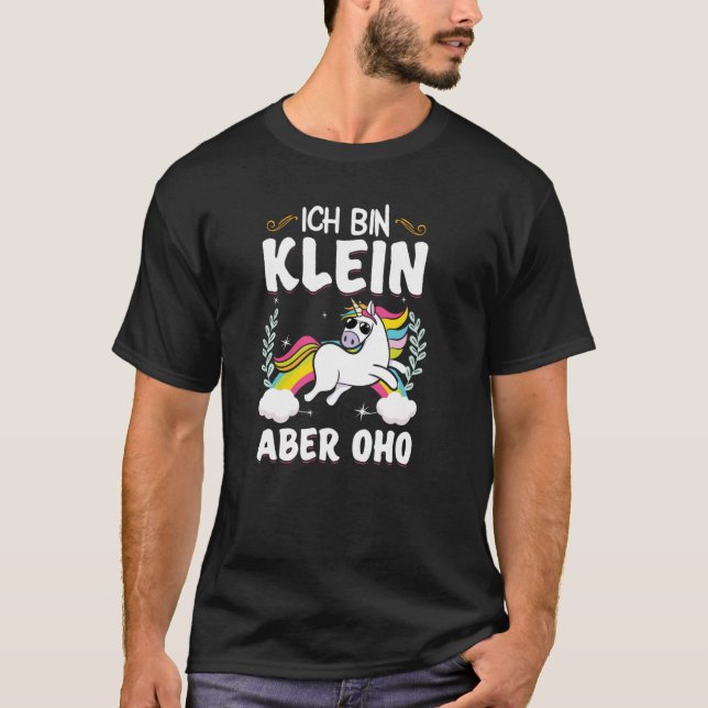 Camiseta Declaração Ich caixa kleine aber oho (Frente)