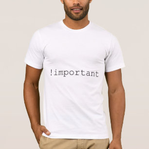 Camiseta Declaração importante (CSS & design web)