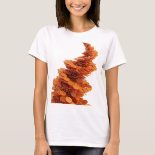 Camiseta Declaração Laranja ARTE ABSTRATA Design Moderno