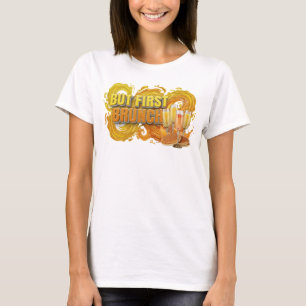 Camiseta Declaração Laranja MAS PRIMEIRO BRUNCH Impressão