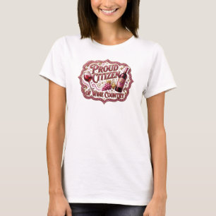 Camiseta Declaração Ouro CIDADÃO ORGULHOSO DO PAÍS DO VINHO