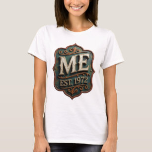 Camiseta Declaração Ouro ME EST 1972 Design Moderno