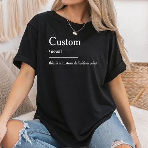 Camiseta Declaração Personalizada de Cotação de Definição P