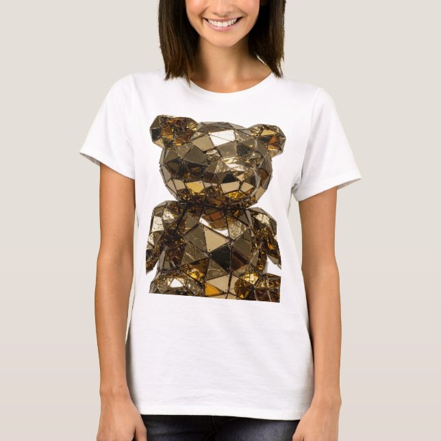 Camiseta Declaração Prata ARTE ABSTRATA Design v2 (Frente)