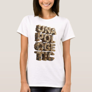 Camiseta Declaração Prata POLANDIC TIC Slogan Design
