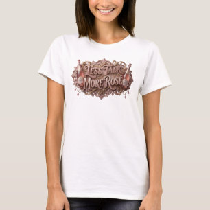 Camiseta Declaração Rosa MENOS FALA MAIS ROSÉ Design de Tex